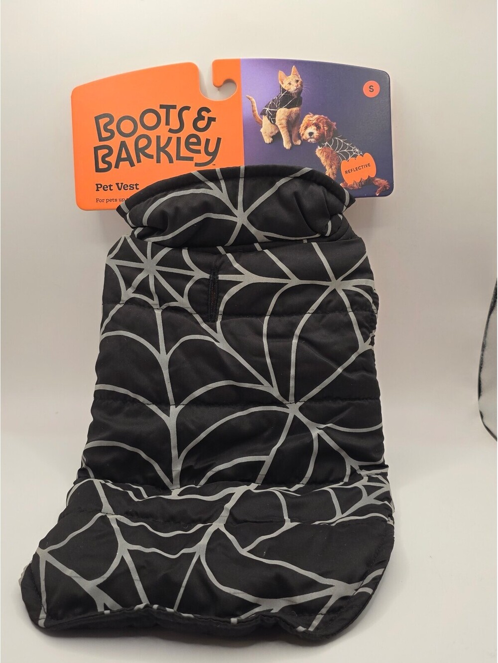 Boots & Barkley Reflective Spider Web Dog Vest - Size Small - NEW